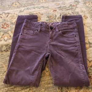 H&M Corduroy Skinny Purple-Stretch Cotton 11/12Y